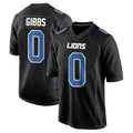 Kooe D.Lions #0 Jahmyr Gibbs Player Black Fashion Game Stitched Jerseys