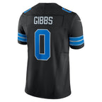Kooe D.Lions #0 Jahmyr Gibbs Player Black Vapor F.U.S.E. Limited Game Stitched Jerseys