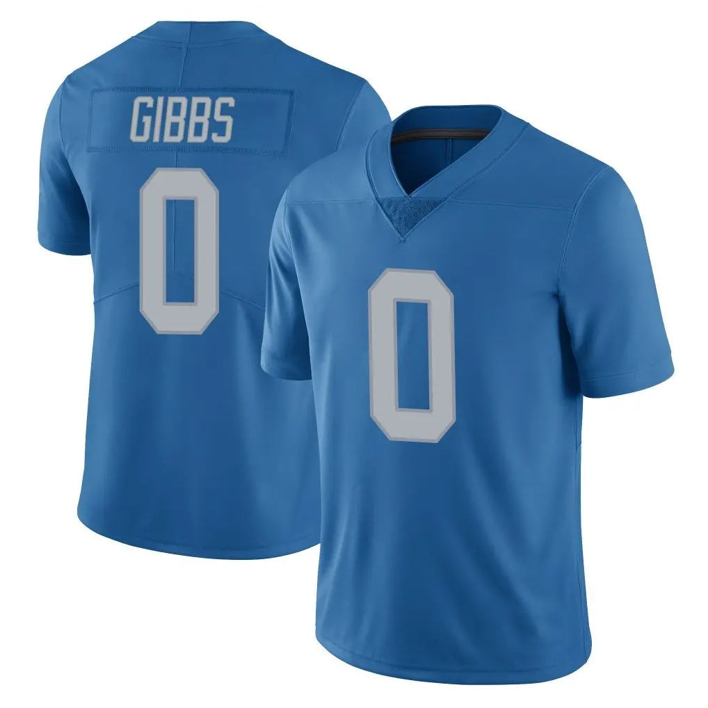 Kooe D.Lions #0 Jahmyr Gibbs Player Blue Limited Throwback Vapor Untouchable Stitched Jerseys