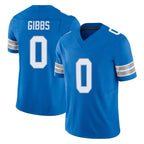 Kooe D.Lions #0 Jahmyr Gibbs Player Blue Limited Vapor F.U.S.E. Alternate Home Game Stitched Jerseys