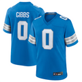 Kooe D.Lions #0 Jahmyr Gibbs Player Blue Replica Game Stitched Jerseys