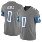 Kooe D.Lions #0 Jahmyr Gibbs Player Gray Vapor F.U.S.E. Limited Home Game Stitched Jerseys