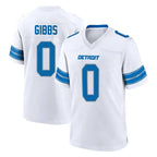 Kooe D.Lions #0 Jahmyr Gibbs Player White Alternate Home Game Stitched Jerseys