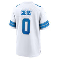 Kooe D.Lions #0 Jahmyr Gibbs Player White Home Game Stitched Jerseys