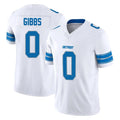 Kooe D.Lions #0 Jahmyr Gibbs Player White Limited Vapor F.U.S.E. Alternate Home Game Stitched Jerseys
