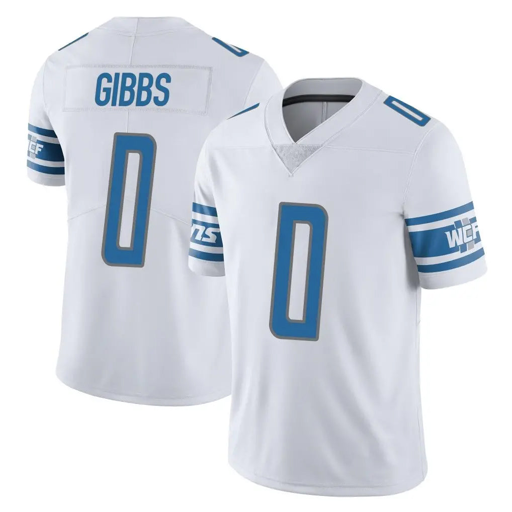 Kooe D.Lions #0 Jahmyr Gibbs Player White Limited Vapor Untouchable Home Game Stitched Jerseys