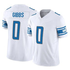 Kooe D.Lions #0 Jahmyr Gibbs Player White Vapor F.U.S.E. Limited Home Game Stitched Jerseys