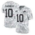 Kooe D.Lions #10 Isiah Pacheco Player Arctic Camo Salute To Service Limited Stitched Jerseys