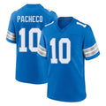 Kooe D.Lions #10 Isiah Pacheco Player Blue Alternate Home Game Stitched Jerseys