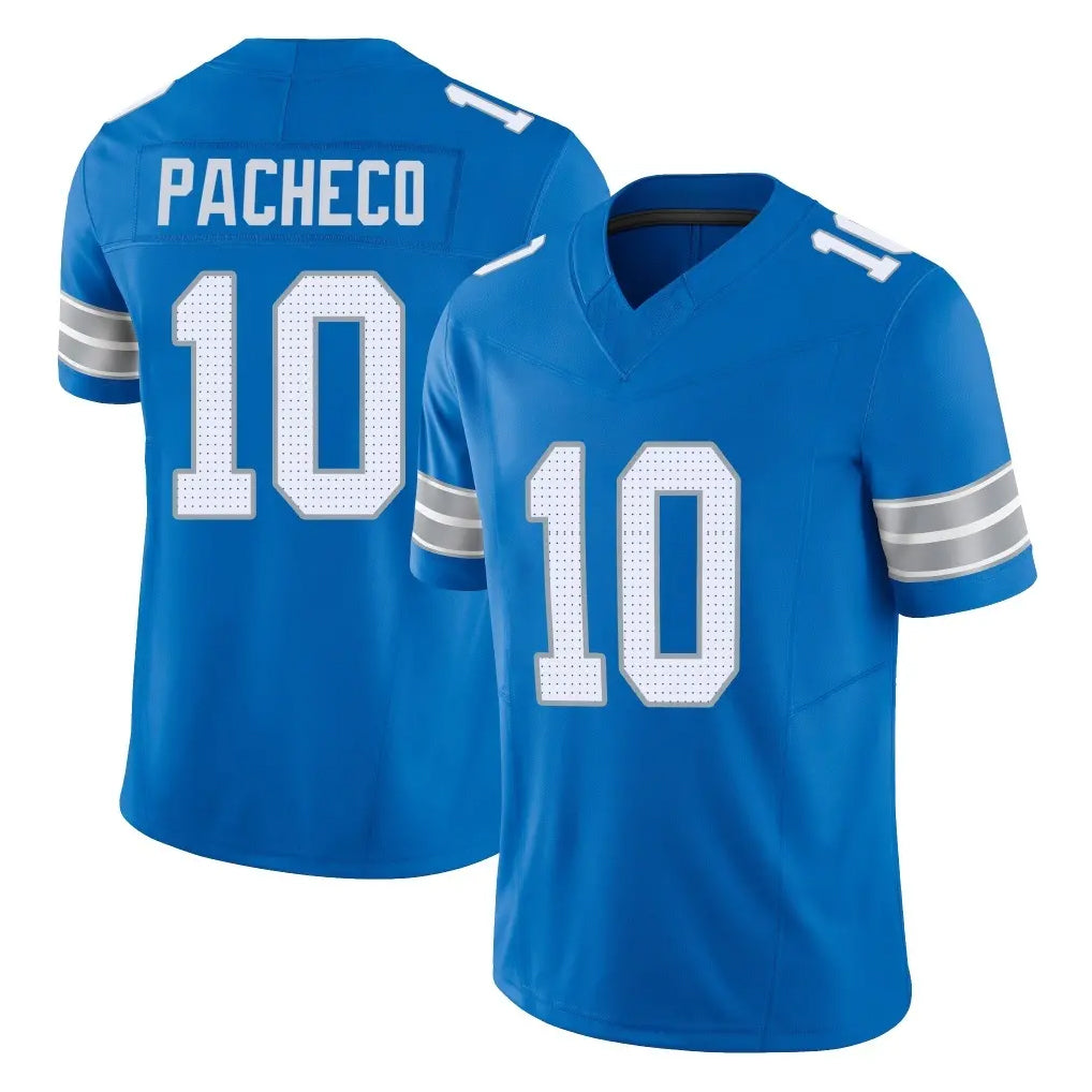 Kooe D.Lions #10 Isiah Pacheco Player Blue Limited Vapor F.U.S.E. Alternate Home Game Stitched Jerseys