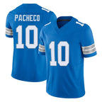 Kooe D.Lions #10 Isiah Pacheco Player Blue Limited Vapor F.U.S.E. Alternate Home Game Stitched Jerseys