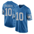 Kooe D.Lions #10 Isiah Pacheco Player Blue Vapor Untouchable Throwback Game Stitched Jerseys