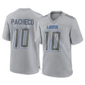 Kooe D.Lions #10 Isiah Pacheco Player Gray Atmosphere Fashion Home Game Stitched Jerseys