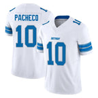 Kooe D.Lions #10 Isiah Pacheco Player White Limited Vapor F.U.S.E. Alternate Home Game Stitched Jerseys