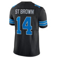 Kooe D.Lions #14 Amon-Ra St. Brown Black 2nd Alternate Vapor F.U.S.E. Limited Stitched Jersey Stitched Jersey
