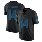 Kooe D.Lions #14 Amon-Ra St. Brown Player Black Impact Limited Home Game Stitched Jerseys