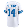 Kooe D.Lions #14 Amon-Ra St. Brown White Game Jersey American Stitched Jersey