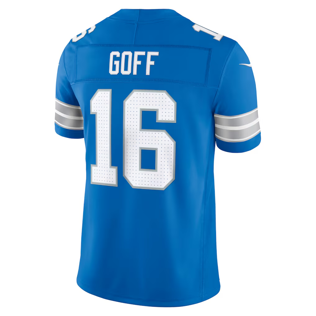 Kooe D.Lions #16 Jared Goff Blue Team Vapor F.U.S.E. Stitched Limited Stitched Jerseys