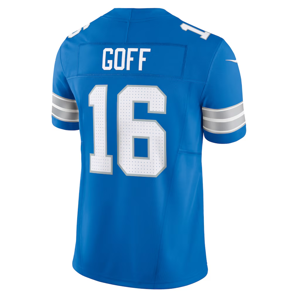 Kooe D.Lions #16 Jared Goff Blue Vapor F.U.S.E. Limited Stitched Jerseys