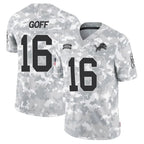 Kooe D.Lions #16 Jared Goff Player Arctic Camo Salute to Service Limited Stitched Jerseys