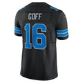 Kooe D.Lions #16 Jared Goff Player Black Vapor F.U.S.E. Limited Stitched Jerseys