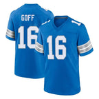 Kooe D.Lions #16 Jared Goff Player Blue Alternate Home Game Stitched Jerseys