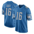 Kooe D.Lions #16 Jared Goff Player Blue Home Game Stitched Jerseys