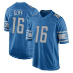 Kooe D.Lions #16 Jared Goff Player Blue Home Game Stitched Jerseys