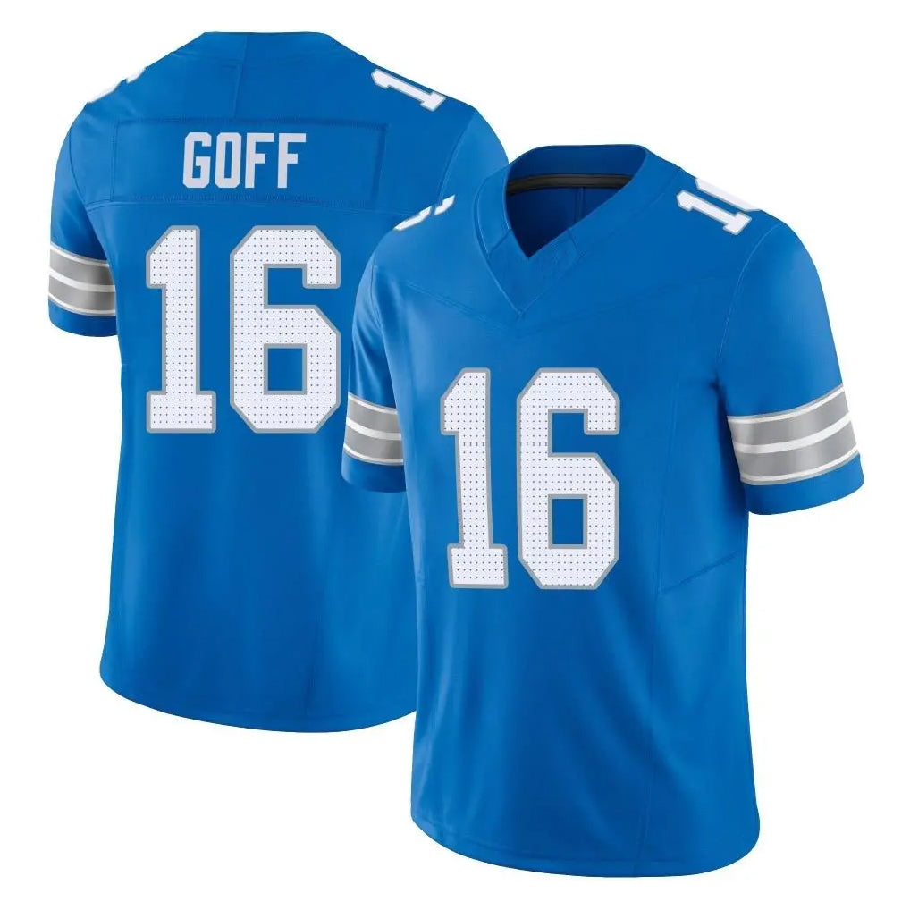 Kooe D.Lions #16 Jared Goff Player Blue Limited Vapor F.U.S.E. Alternate Home Game Stitched Jerseys