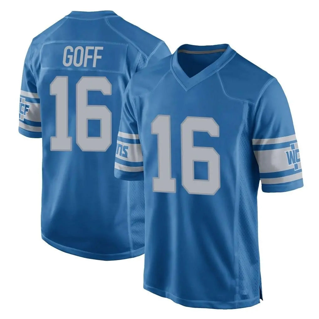 Kooe D.Lions #16 Jared Goff Player Blue Vapor Untouchable Throwback Game Stitched Jerseys