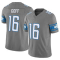 Kooe D.Lions #16 Jared Goff Player Gray Vapor F.U.S.E. Limited Home Game Stitched Jerseys
