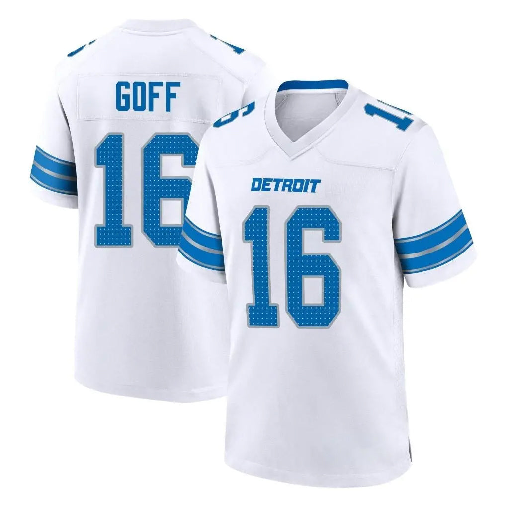 Kooe D.Lions #16 Jared Goff Player White Alternate Home Game Stitched Jerseys