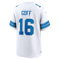 Kooe D.Lions #16 Jared Goff Player White Home Game Stitched Jerseys