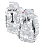 Kooe D.Lions #1 Jameson Williams Player Arctic Camo Salute to Service Hoodies Limited Game Stitched Jerseys