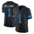 Kooe D.Lions #1 Jameson Williams Player Black Alternate Vapor F.U.S.E. Limited Home Game Stitched Jerseys