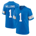 Kooe D.Lions #1 Jameson Williams Player Blue Alternate Home Game Stitched Jerseys