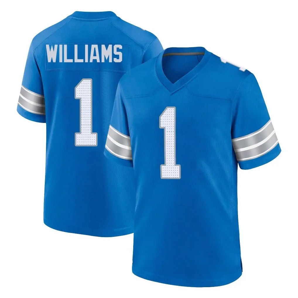 Kooe D.Lions #1 Jameson Williams Player Blue Alternate Home Game Stitched Jerseys