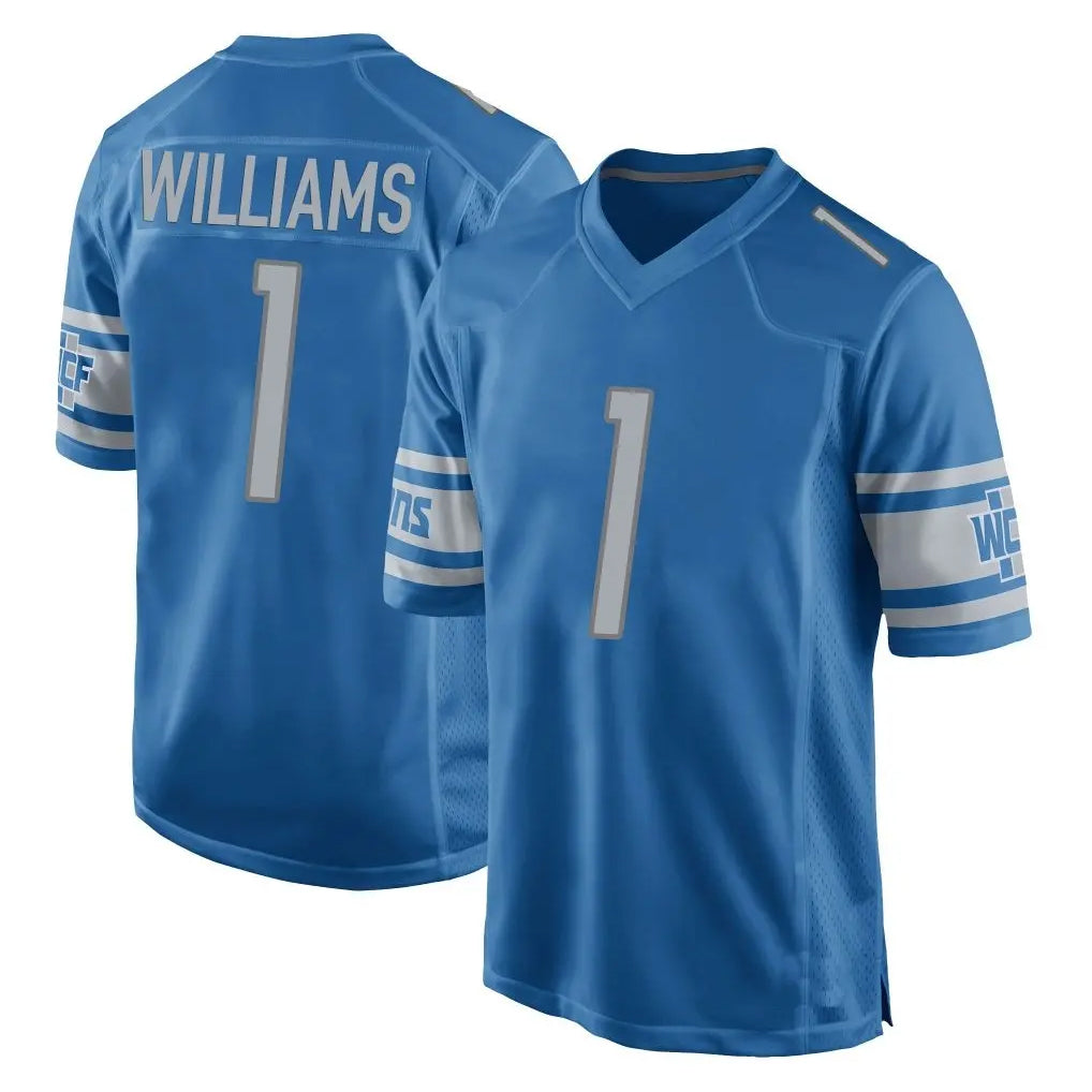 Kooe D.Lions #1 Jameson Williams Player Blue Home Game Stitched Jerseys