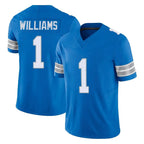 Kooe D.Lions #1 Jameson Williams Player Blue Limited Vapor F.U.S.E. Alternate Home Game Stitched Jerseys