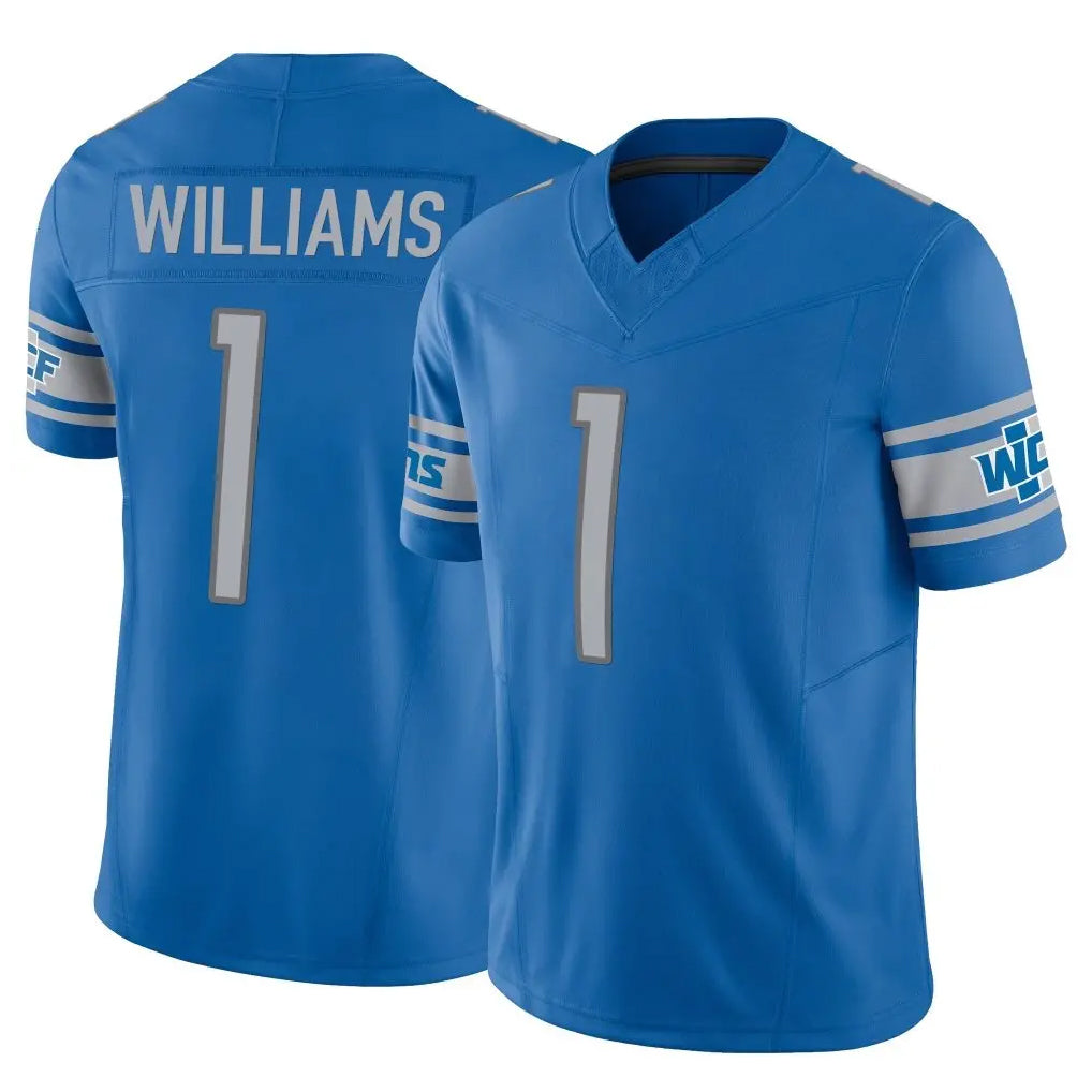 Kooe D.Lions #1 Jameson Williams Player Blue Vapor F.U.S.E. Limited Home Game Stitched Jerseys