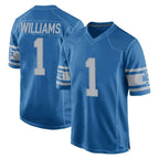 Kooe D.Lions #1 Jameson Williams Player Blue Vapor Untouchable Throwback Game Stitched Jerseys