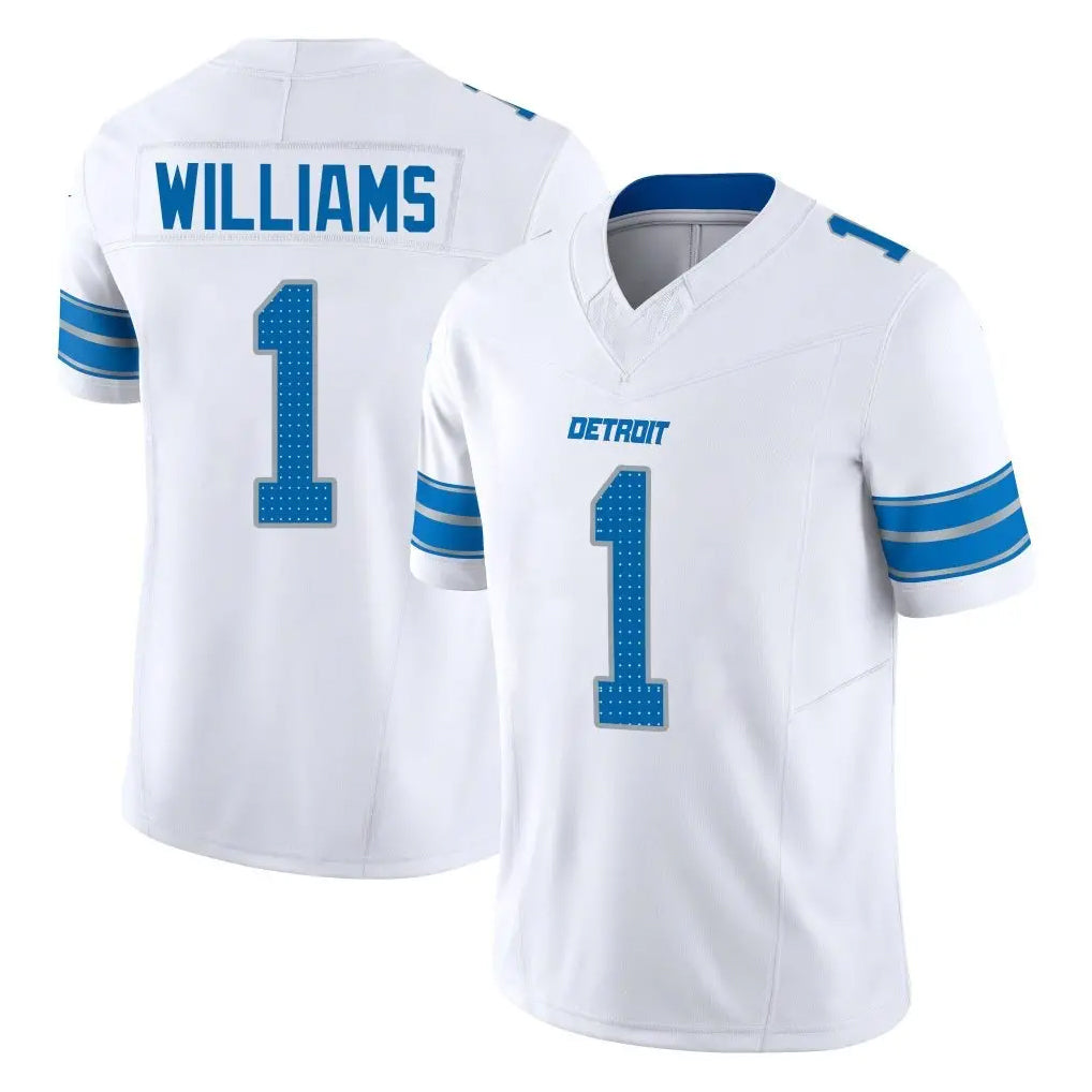 Kooe D.Lions #1 Jameson Williams Player White Limited Vapor F.U.S.E. Alternate Home Game Stitched Jerseys
