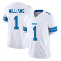 Kooe D.Lions #1 Jameson Williams Player White Limited Vapor F.U.S.E. Alternate Home Game Stitched Jerseys