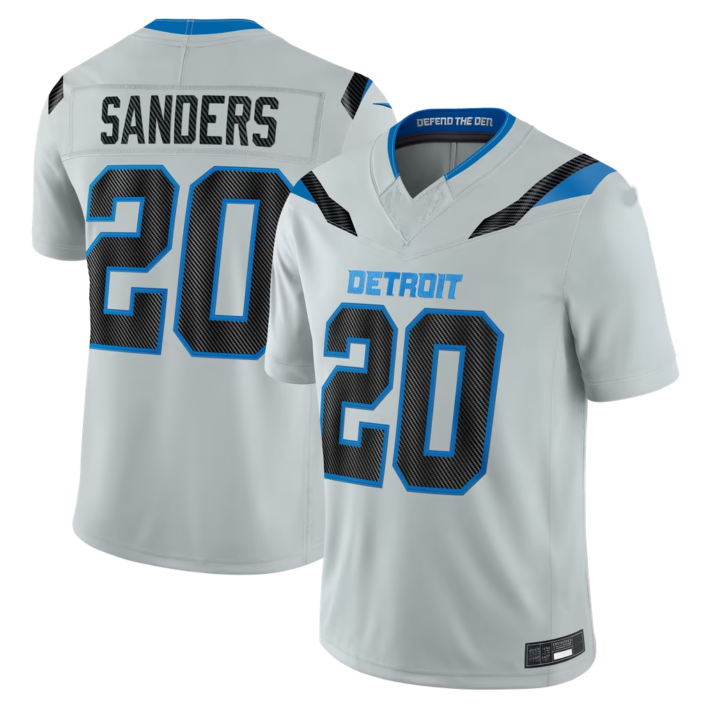 Kooe D.Lions #20 Barry Sanders Silver 2026 Rivalries Collection Limited Stitched Jerseys