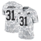 Kooe D.Lions #31 Kerby Joseph Player Arctic Camo Salute To Service Limited Stitched Jerseys