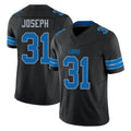 Kooe D.Lions #31 Kerby Joseph Player Black Alternate Vapor F.U.S.E. Limited Home Game Stitched Jerseys