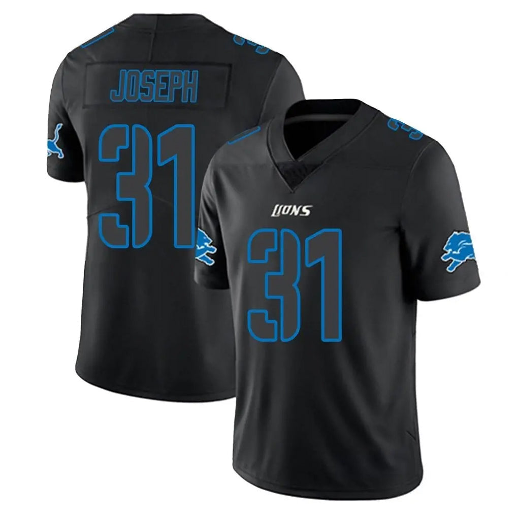 Kooe D.Lions #31 Kerby Joseph Player Black Impact Limited Home Game Stitched Jerseys