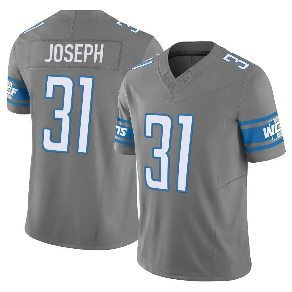Kooe D.Lions #31 Kerby Joseph Player Gray Vapor F.U.S.E. Limited Home Game Stitched Jerseys