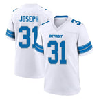 Kooe D.Lions #31 Kerby Joseph Player White Alternate Home Game Stitched Jerseys