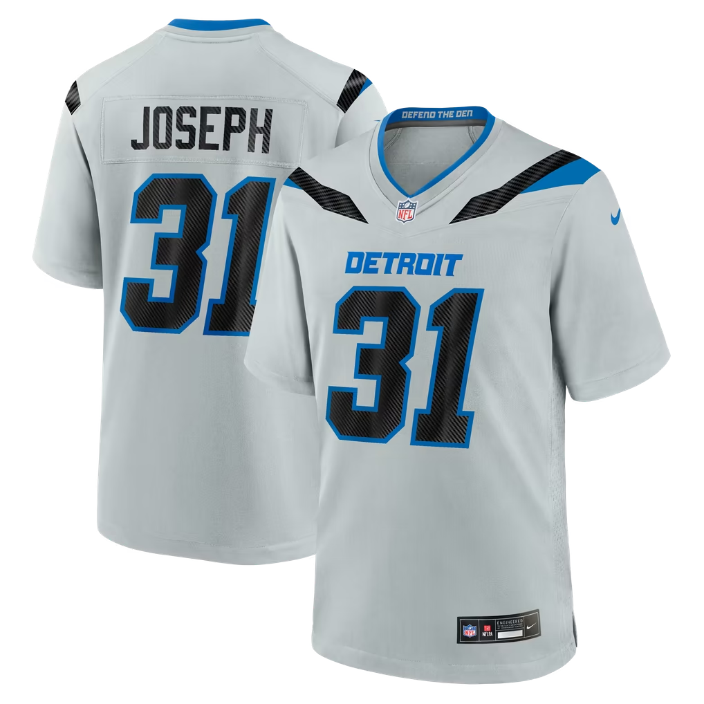 Kooe D.Lions #31 Kerby Joseph Silver 2026 Rivalries Collection Game Stitched Jerseys